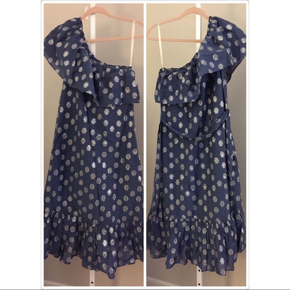 Anthropologie Shoshanna Mykonos One-Shoulder Dress - Picture 7 of 8